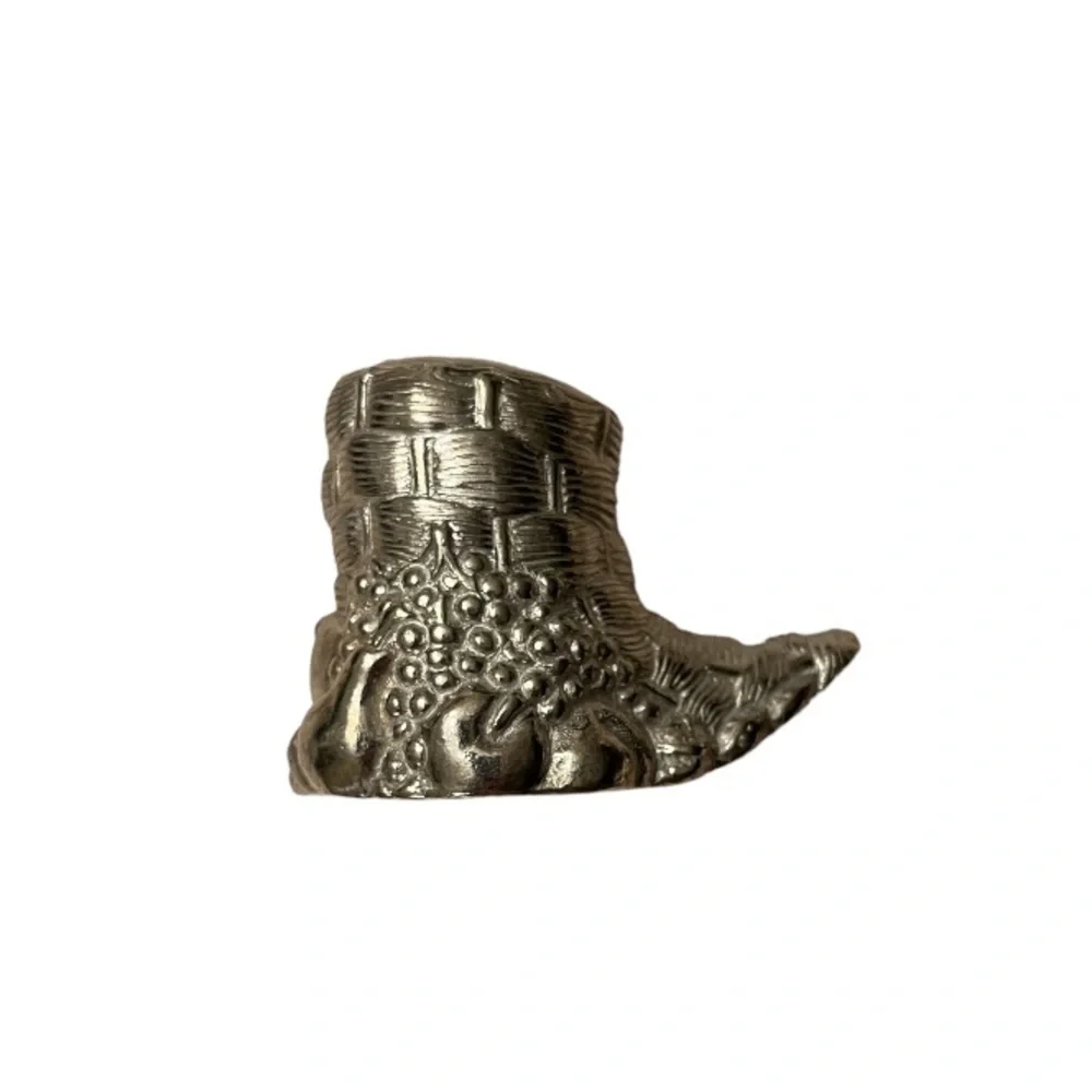 Lenox Kirk Steiff Collection Pewter Cornucopia Salt & Pepper Shakers